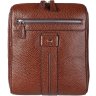 Мужская сумка-планшет рыжего цвета из натуральной кожи DESISAN (19201) - 1