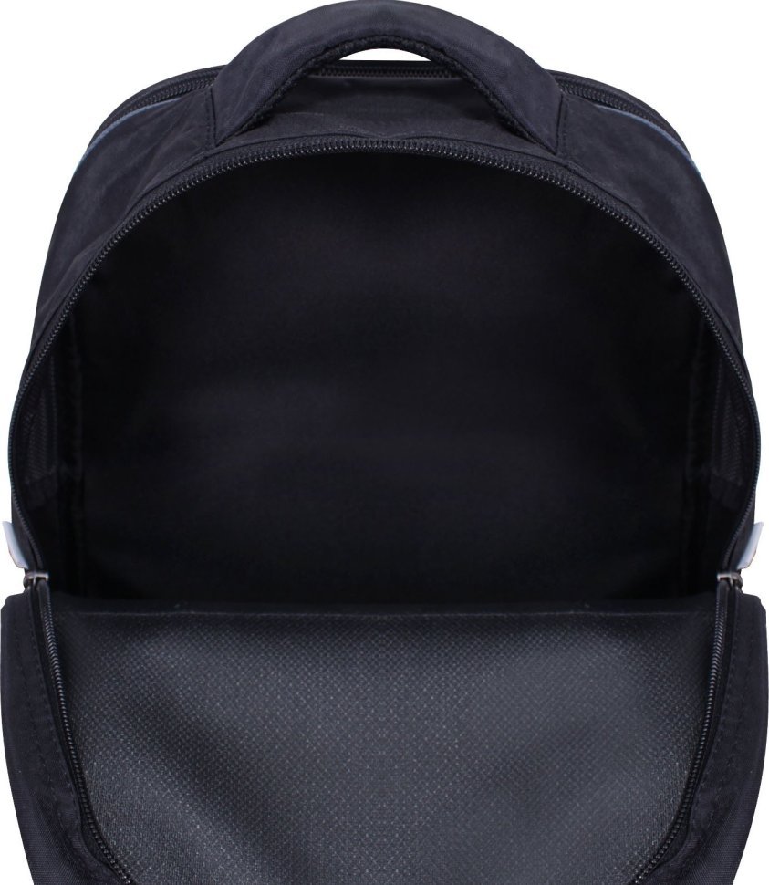 Черный школьный рюкзак для школы из текстиля с мотоциклистом Bagland (55536)