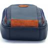 Стильный мужской рюкзак синего цвета из натуральной кожи VATTO (12077) - 4