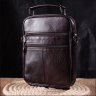 Коричневая мужская сумка-барсетка среднего размера из натуральной кожи Vintage 2421304 - 8