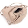 Женский кожаный вместительный рюкзак пудрового цвета KARYA 69736 - 5