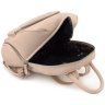 Женский кожаный вместительный рюкзак пудрового цвета KARYA 69736 - 7