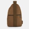 Коричневая мужская сумка-слинг из плотного текстиля Monsen 71537 - 3