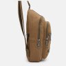 Коричневая мужская сумка-слинг из плотного текстиля Monsen 71537 - 4