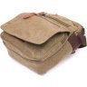 Тканевая мужская сумка оливкового цвета с ручкой Vintage (2421227) - 3