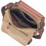 Тканевая мужская сумка оливкового цвета с ручкой Vintage (2421227) - 4
