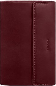 Женский блокнот (софт-бук) с бордовой обложкой из винтажной кожи на магните BlankNote (14137)