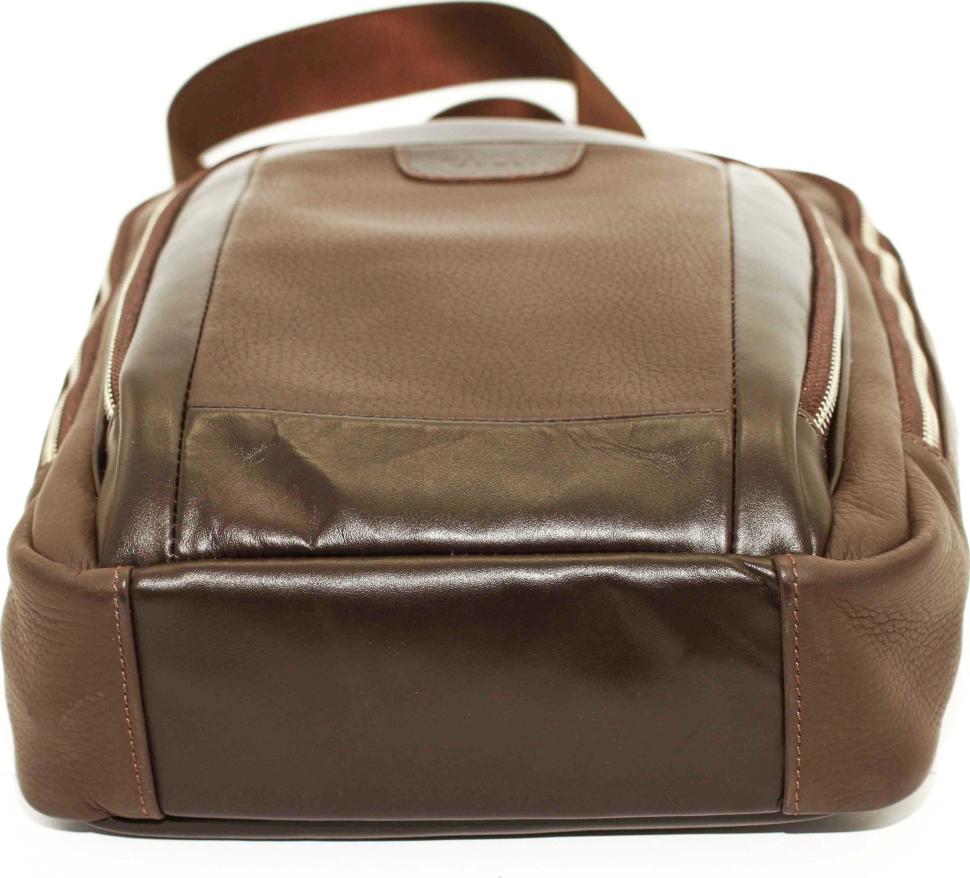 Кожаный мужской рюкзак коричневого цвета VATTO (12078)