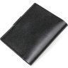 Мужское портмоне из натуральной кожи классического черного цвета с монетницей SHVIGEL (2416221) - 3