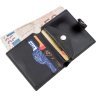 Мужское портмоне из натуральной кожи классического черного цвета с монетницей SHVIGEL (2416221) - 4