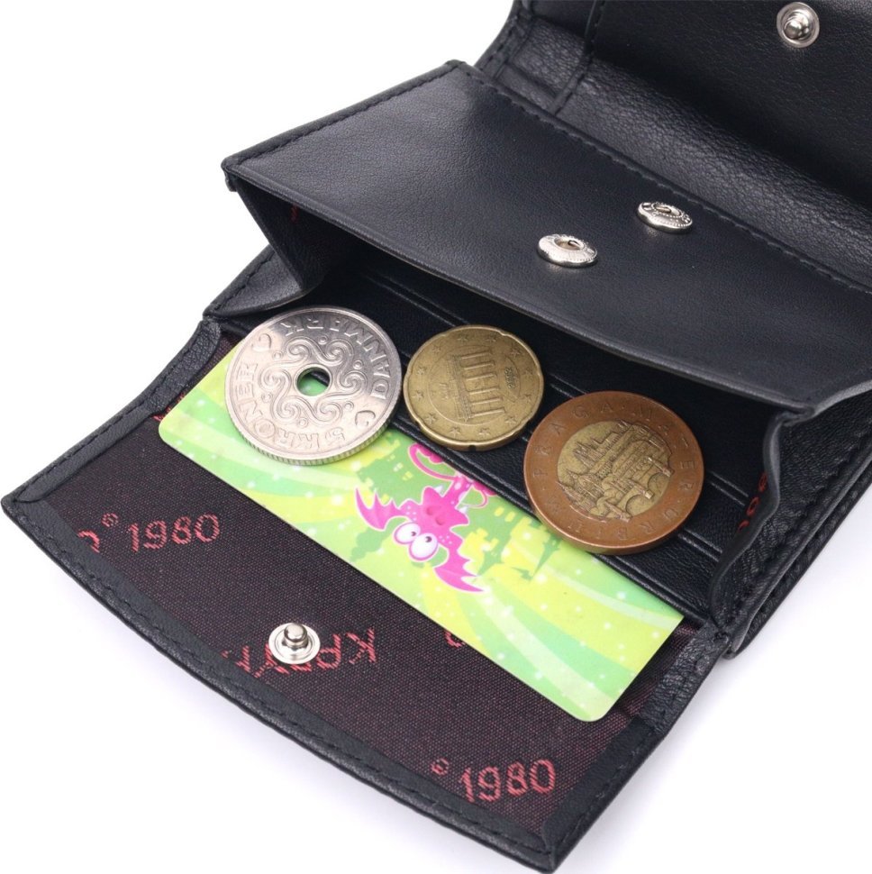 Женский миниатюрный кошелек из натуральной кожи с монетницей KARYA (2421339)