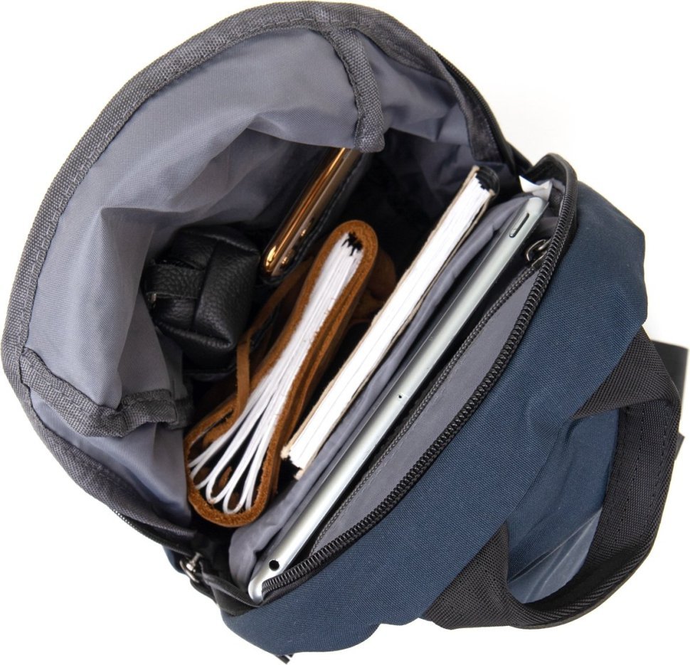 Мужская нейлоновая сумка-слинг через плечо синего цвета Vintage (20633) 