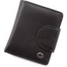 Черный маленький кошелек с фиксацией на кнопку ST Leather (16380) - 1