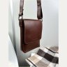 Кожаная мужская коричневая сумка через плечо высокого качества Grande Pelle (10423) - 8