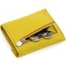 Маленький женский кошелек желтого цвета из натуральной кожи Marco Coverna 68637 - 4