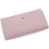 Темно-розовый женский кошелек из кожи флотар под много купюр ST Leather (15404) - 4