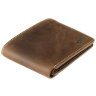 Мужское коричневое портмоне из натуральной кожи с эффектом под старину без монетницы Visconti Aldo 70738 - 3