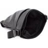 Кожаная мужская наплечная сумка черного цвета Leather Collection (10080) - 6