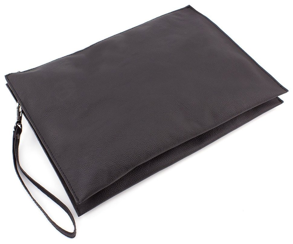 Кожаная папка для документов черного цвета Leather Collection (10077)