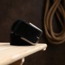 Черный мужской замшевый ремень широкого типа с классической пряжкой Vintage (2420733) - 8