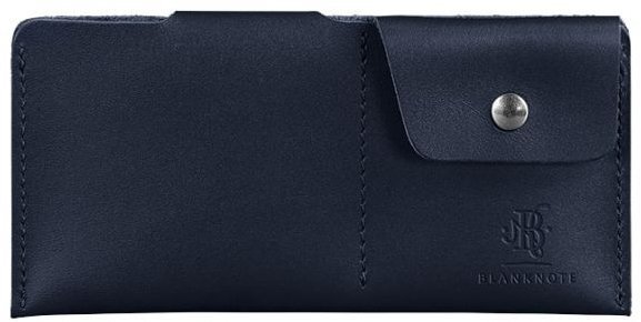 Вместительный кожаный кошелек темно-синего цвета BlankNote (12600)