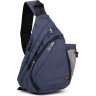 Синяя мужская сумка через плечо из текстиля Vintage (20551) - 1