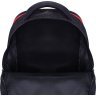 Школьный текстильный рюкзак черного цвета с принтом на два отделения Bagland 55538 - 5
