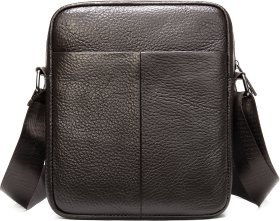 Компактная сумка на плечо из натуральной кожи коричневого цвета Vintage (14993)