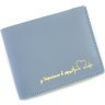 Желто-голубое портмоне из натуральной кожи на магнитах Grande Pelle (13124) - 1