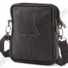 Небольшая кожаная сумочка на пояс и через плечо Leather Collection (10043) - 3