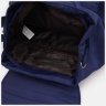 Синий женский рюкзак из текстиля с затяжками и навесным клапаном Monsen 71839 - 5