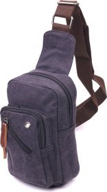 Мужская небольшая сумка-слинг через плечо из плотного текстиля Vintage (2421229) 