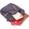 Мужская небольшая сумка-слинг через плечо из плотного текстиля Vintage (2421229)  - 6