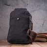 Мужская небольшая сумка-слинг через плечо из плотного текстиля Vintage (2421229)  - 8