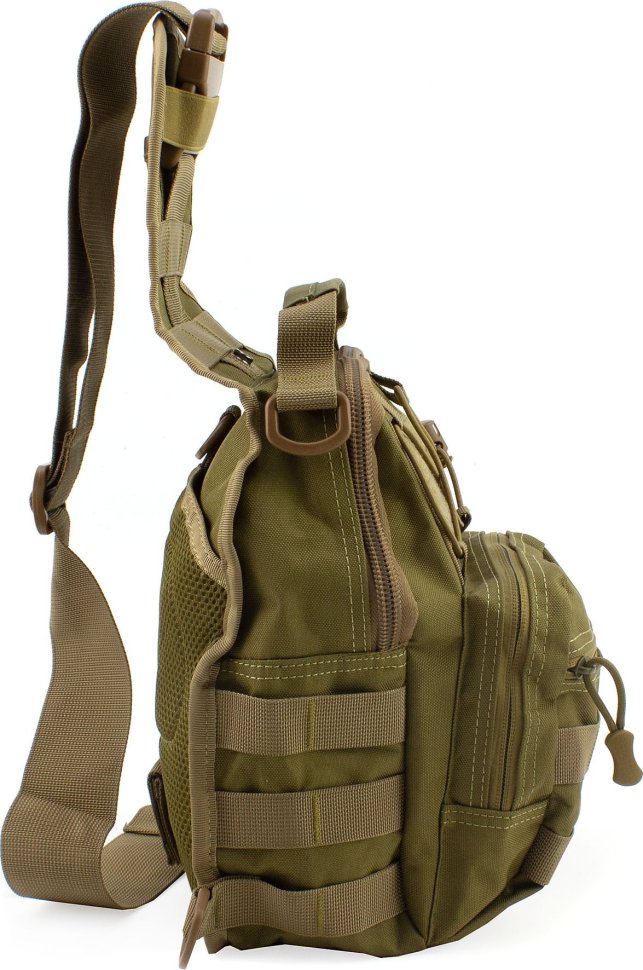 Мужская текстильная тактическая сумка с одной лямкой - MILITARY STYLE (21963)