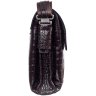 Коричневая сумка на плечо из кожи под крокодила Desisan (1354-19) - 4