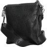 Стильная кожаная мужская сумка-планшет через плечо в черном цвете Vip Collection (21089) - 2