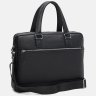 Мужская сумка для ноутбука и документов из черной зернистой кожи Borsa Leather (21323) - 2