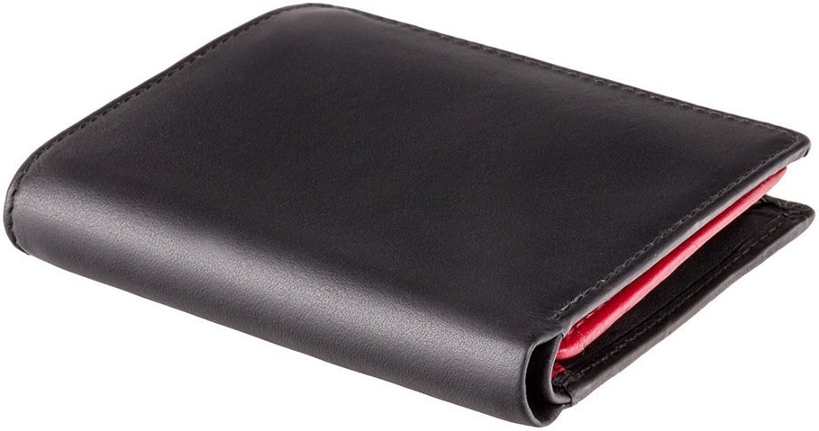 Стильный черный кожаный кошелек от британского бренда Visconti Dr. No 68939
