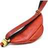 Красная поясная женская сумка из натуральной кожи TARWA (21635) - 4