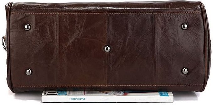Универсальная кожаная дорожная сумка коричневого цвета VINTAGE STYLE (14053)
