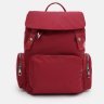 Большой женский рюкзак из красного текстиля с клапаном Monsen 71840 - 2