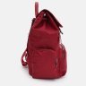 Большой женский рюкзак из красного текстиля с клапаном Monsen 71840 - 3