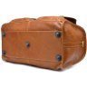 Дорожная кожаная сумка светло-коричневого цвета украинского производства TARWA (19916) - 5