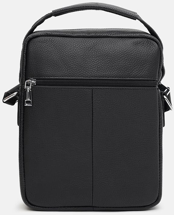 Мужская кожаная сумка-барсетка на плечо в черном цвете Borsa Leather (21330)