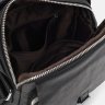 Мужская кожаная сумка-барсетка на плечо в черном цвете Borsa Leather (21330) - 5