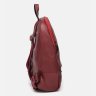 Бордовый женский рюкзак из зернистой кожи на змейке Keizer (21309) - 4