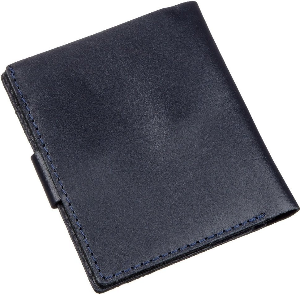 Темно-синее мужское портмоне из натуральной кожи с монетницей SHVIGEL (2416224)