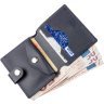 Темно-синее мужское портмоне из натуральной кожи с монетницей SHVIGEL (2416224) - 4
