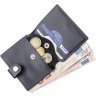 Темно-синее мужское портмоне из натуральной кожи с монетницей SHVIGEL (2416224) - 5